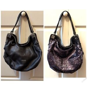 COBO INTERNAZIONAL REVERSIBLE Genuine Leather  Shoulder Bag